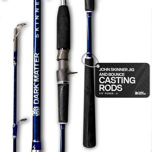 Dark Matter John Skinner Jig and Bounce Casting Rod - Fast Action John Skinner Fishing Rods for Saltwater Rod - Jigging Rods Fishing Gear, Baitcaster Rod, Fish Rod by Homepage