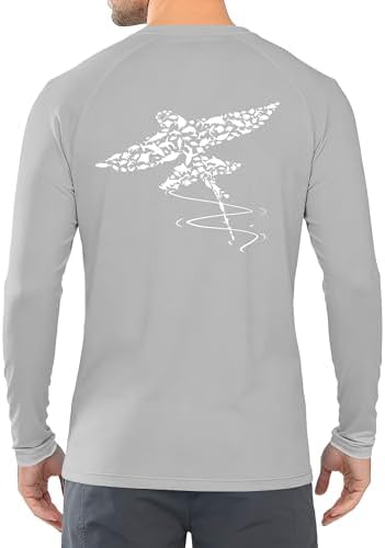 Men's Fishing Shirt Long Sleeve, UPF50+ UV Protection Sun Shirts, Quick Dry Graphic T Shirt for Running Hiking - Image 3