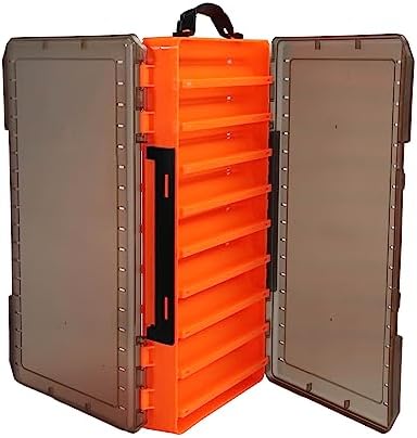 Fishing Lure Box Double Sided Tackle Box 18 Compartment Lure Box 3700 Tackle Tray Crankbait Storage Spinner Bait Tackle Box Large Bait Box by Uxwuy