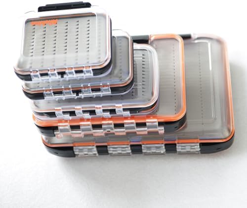 ALICHINO Fly Box for Fly Files Ice Jig Box Two Sided Waterproof Fly Fishing Box for Nymphs and Streamers (Grey Foam Insert, XM 6.2 * 4 * 1.6 Inch) - Image 5