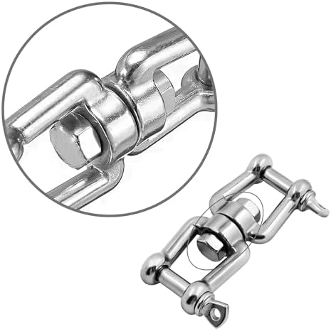 Boat Anchor Swivel Shackle 1/4 inch 5/16 inch 3/8 inch 1/2 inch (4 Size) Jaw - Jaw Anchor China Swivel Connector 316 Stainless Steel Marine Grade Double Shackle - Image 3