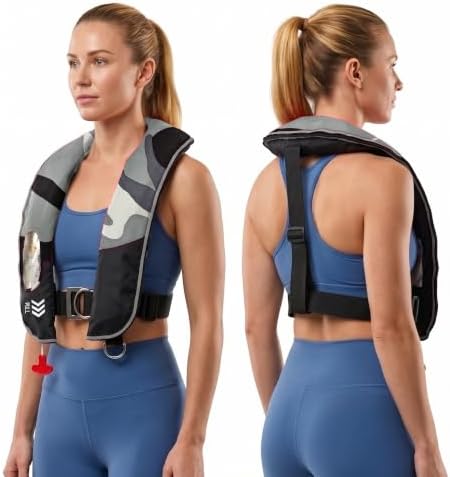 Automatic Inflatable Life Jackets for Women,Life Vest for Adults,Preserver PFD for Women,Supports Weight up to 330 pounds - Image 4