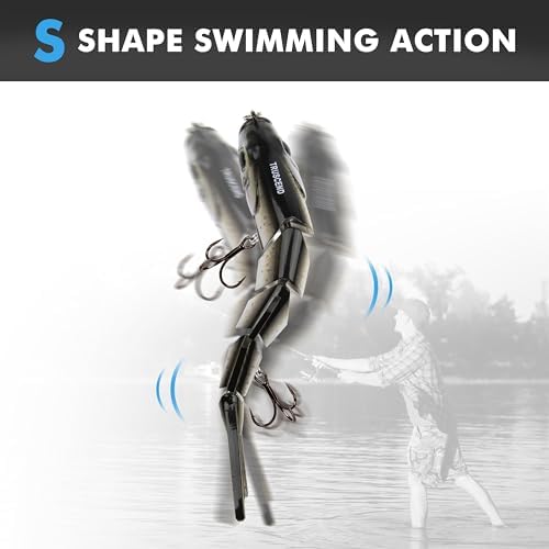 TRUSCEND Swimmax Easy Catch Fishing Lures with BKK Hooks, Wiggling, Vibrating, Rattling and Gurgling for More Bite, Heavy-Duty Dyneema Fiber Jointed Swimbaits for Bass, Trout, Walleye, Crappie, Pike - Image 2