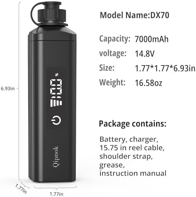 14.8V Electric Fishing Reel Battery, 7000mAh/10000mAh Lithium Battery with LCD & Multi-Protection, Compatible with Daiwa Shimano Electric Reels for Sea Fishing - Image 5
