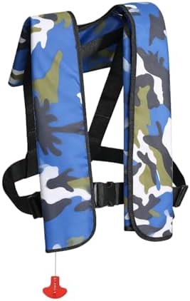 150N Automatic Inflatable Life Jacket – Adjustable Nylon Swim Vest with CO2 Inflation, Reflective Strips & Safety Buckle by FOLALIFE