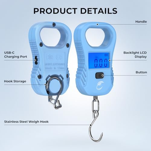 Calamus Lightweight USB Charging Fish Scale,Blue - Image 6