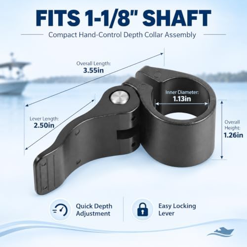 2991521 Cam Lock Depth Collar for Minn Kota Trolling Motors, 1-1/8" Shaft - Image 6