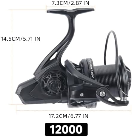 HAUT TON Spinning Reel, 6+1BB Metal Surf Fishing Reels, 55lbs Max Drag - Image 2