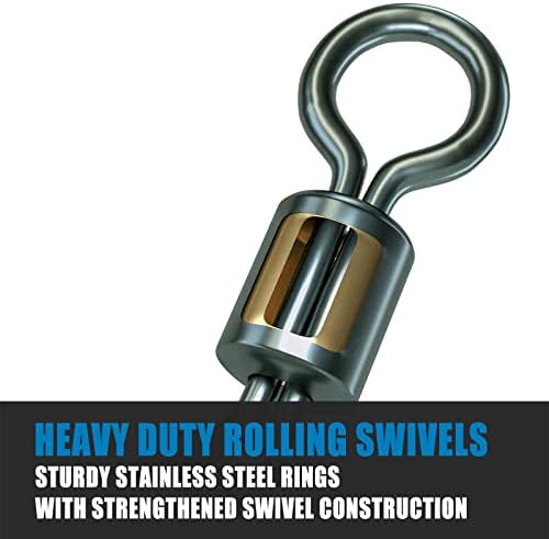 Dr.Fish Barrel Fishing Swivels, Available from #12-#12/0, Stainless Swivels Fishing Tackle Saltwater, Freshwater, Leader/Line/Lure Connector - Image 4
