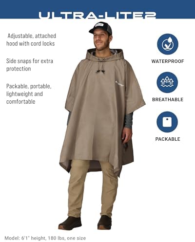 FROGG TOGGS Ultra-lite2 Waterproof Rain Poncho, Breathable and Reusable - Image 2