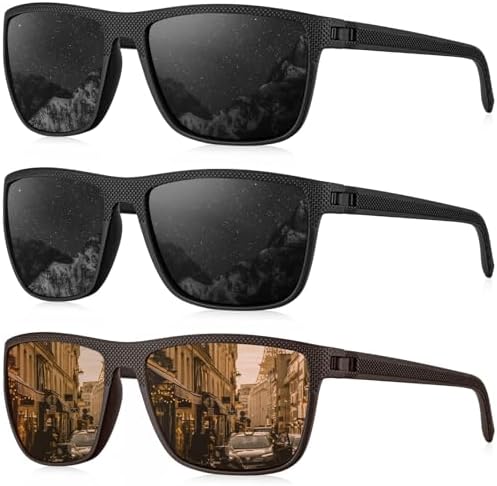 KALIYADI Polarized Sunglasses for Men, Lightweight Sun Glasses with UV Protection for Driving Fishing Golf by KALIYADI