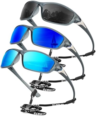KALIYADI Sports Polarized Sunglasses Men UV400 Protection for Fishing Driving Cycling by KALIYADI