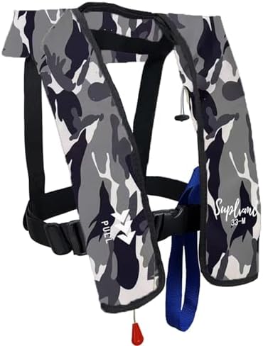 Adult Inflatable Life Jacket/Kayak Buoyancy Vest | Fishing Sailboat PFD Thin Weight Suitable for up to 330 pounds by Suplvmc