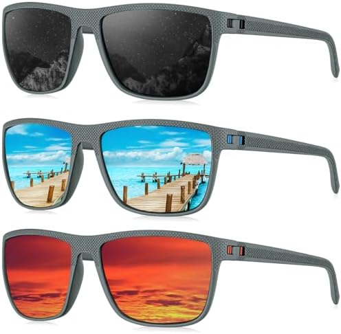 KALIYADI Polarized Sunglasses for Men, Lightweight Sun Glasses with UV Protection for Driving Fishing Golf by KALIYADI
