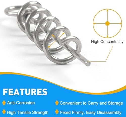 Soft Lure Bait Spring Twist Lock,100pcs Fishing Crank Hook Centering Pin Soft Lure Bait Worm Crank Swimbait Keeper Needle Springs Screw Lock Fixed Latch - Image 2