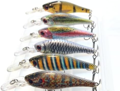 Minnow Crankbait for Bass Fishing Bass Lure Jerkbait Fishing Lures and Tackle Box by wLure