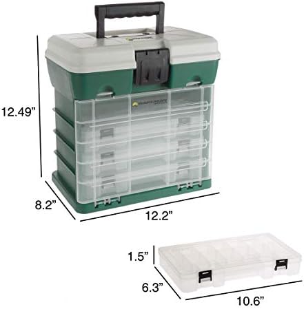 Storage Tool Box Organizer - Utility Box with 4 Drawers and 19 Compartments for Camping Supplies and Fishing Tackle by Wakeman Outdoors - Image 6