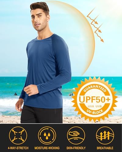 MAGCOMSEN Men's Long Sleeve Shirts UPF 50+ UV Sun Protection Athletic Shirts for Hiking Running Workout Rash Guard - Image 2