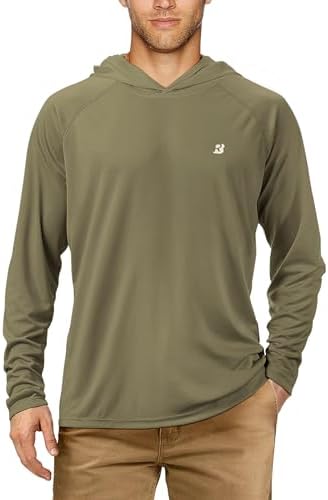 Roadbox Mens Fishing Sun Hoodie, Long Sleeve UPF 50+ UV Protection Shirts by Roadbox