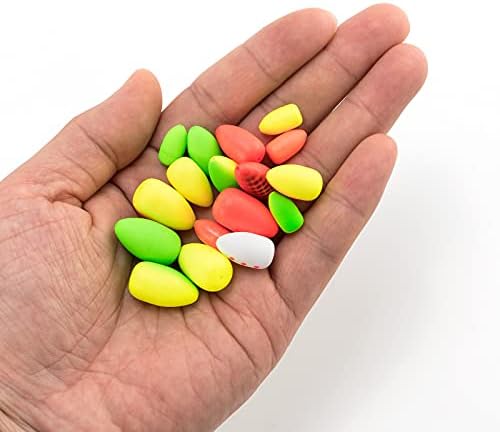Dr.Fish 30 Pack Oval Foam Floats Fishing Rig Floats Fly Fishing Trout Bobber Strike Indicator Pompano Surf Fishing Rig Walleye Crawler Harness - Image 6