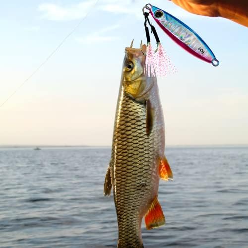 Fishing Vertical Jig Spoon Lures Slow Pitch Design Saltwater Tuna Bait Plus - Image 7