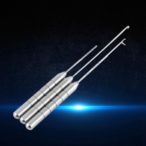 Uxsiya Baiting Needle Tool 3 in 1 Aluminum Alloy Fishing Bait Needle Set Fish Drill Tackle Baiting Rig Tool for Making Rigs - Image 6