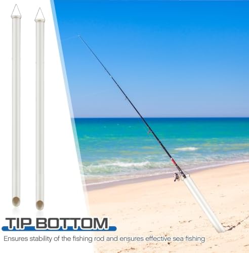 DoubleFill Tubular Sand Spikes for Surf Fishing PVC Surf Shore and Beach Fishing Rod Holder Sand Spike for Beaches, Rivers and Sandy Beaches - Image 6