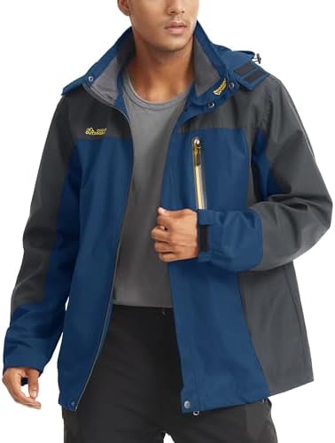 MAGCOMSEN Men's Rain Jacket Lightweight Windbreaker Fishing Raincoat - Image 2
