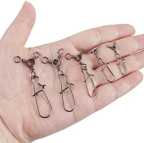 AGOOL Fishing 3 Way Swivel Snaps - 30pcs T-Turn Fishing Swivels Triple Swivels Cross Line Duo Lock Snap Swivels Fishing Lure Connectors Fishing Tackle for Trolling Catfish Rig Saltwater Freshwater - Image 5