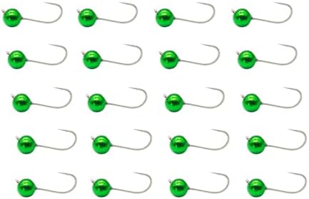 ALICHINO Tungsten Fly Tying Jig Heads for Fly Fishing Small Round Ball Crappie Jig Heads Tungsten Nano Jigs Kit Tungsten Beads with Hook by ALICHINO