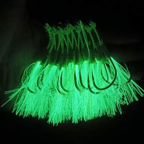 4PCS Long Cast Slow Pitch Vertical Jigs Saltwater Artificial Fishing Lure UV Glow Jig Metal Spoons Hard Jigging Bait with Glow Skirt Assist Hooks Fast Fall Jigs for Tuna Salmon Bass Kingfish - Image 4