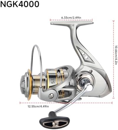 HAUT TON Spinning Reel, 6+1BB Metal Surf Fishing Reels, 55lbs Max Drag - Image 2