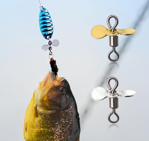 Pack of 50 Plug Casting Fishing Propeller Blade Turbo Propeller Spinner Blades DIY Fishing Lure Hook Bait Accessories - Image 4