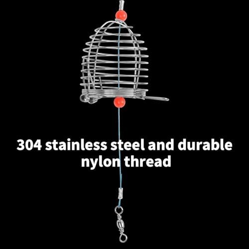 10pcs Fishing Bait Cage, Stainless Steel Chum Basket Rig for Carp Catfish - Image 7