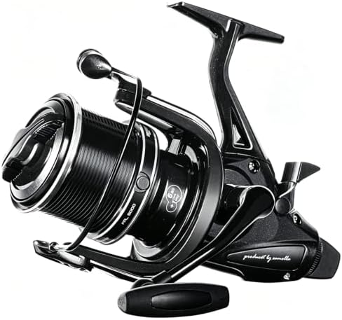 Double Brake Spinning Reel Heavy Duty Metal Body with CNC Machined Spool 55LB Max Drag 6+1 BB Smooth 4.1:1 High Speed Gear Ratio Saltwater Freshwater Reel for FPL 8000-12000 Series by SAMOLLAFishing