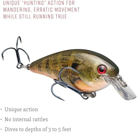 Strike King KVD 1.5 Hard Knock Fishing Lure, 3/8 oz, 3D Lifelike Eyes - Image 4