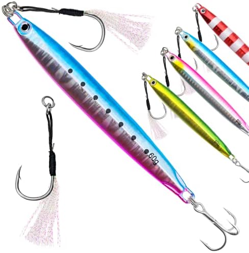 Vertical Jig Fishing Lures Saltwater Jigs Spoon Metal Design Tuna Baits by FREGITO