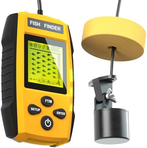 Portable Sonar Alarm Fish Finder with Sonar Transducer and LCD Display, for Kayak Fishing Boat Fishing Ice Fishing by Unknown