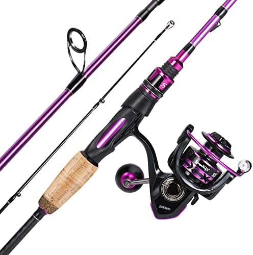 Sougayilang Fishing Pole, 30-Ton Carbon Fiber Fishing Rod and Reel Combo, 2 Pcs Blanks Spinning Reel Combos by Sougayilang