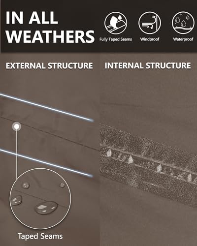 33,000ft Men's Rain Pants, Waterproof Rain Over Pants, Windproof Pants - Image 5