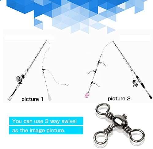 AMYSPORTS Stainless 3way Swivel Fishing crossline swivels 3 Way rigs Saltwater Freshwater Drifting trolling Fishing Tackle Connector for Spoons Minnow baits - Image 3