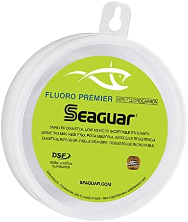 Seaguar Fluoro Premier Saltwater Fishing Line Shock Leader, 100% Fluorocarbon, Multiple Sizes by Seaguar