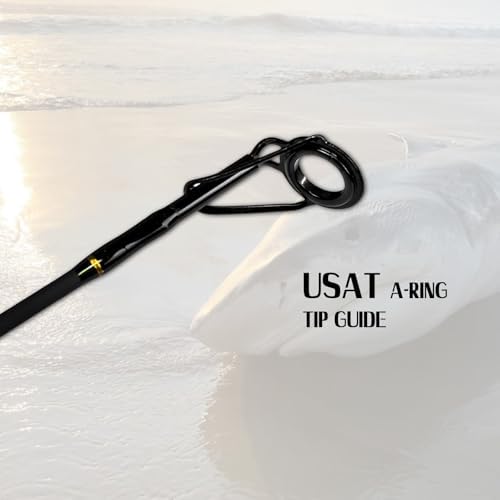 Fiblink Surf Spinning Fishing Rod 2 Piece Carbon Fiber Portable Travel Spinning Rod (10-Feet & 12-Feet) - Image 3