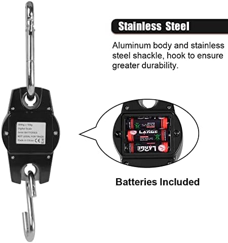 Fuzion Hanging Scale 660LB/300KG, Crane Scale with Snap-Fit Lifting Ring - Image 6