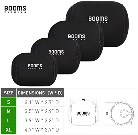 Booms Fishing RC1 Neoprene Reel Cover, Round Baitcasting Reels Cover, Fit for 50 100 200 300 400 800 1000 2000 3000 4000~10000 Conventional Reels, S/M/L/XL Size - Image 6