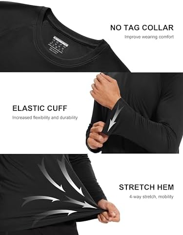 MAGCOMSEN Men's Long Sleeve Shirts UPF 50+ UV Sun Protection Athletic Shirts for Hiking Running Workout Rash Guard - Image 5