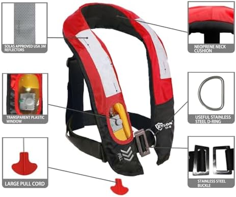 Eyson Inflatable Life Jacket Life Vest Highly Visible Manual - Image 4