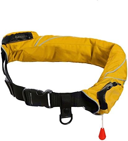 Top Safety Life Belt Pack with Whistle - Manual Inflatable Slim Waist Belt Life Vest Preserver PFD for Boating Fishing Sailing Kayaking Surfing Paddling Rafting Swimming - Adjustable Life Saving Vest - Image 2