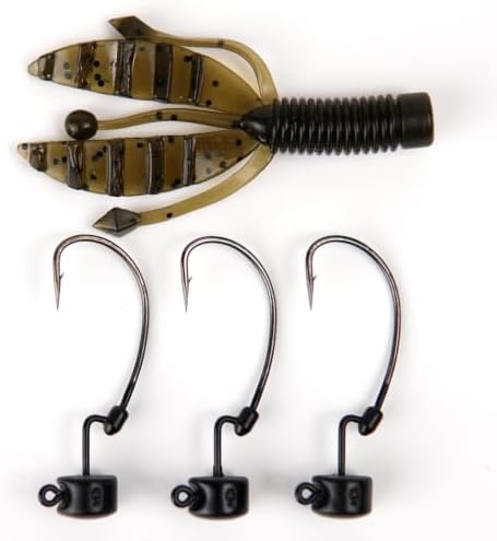 20Pack Weedless Ned Rig Jig Heads with Molded Bait Keeper for Bass Fishing - Image 2