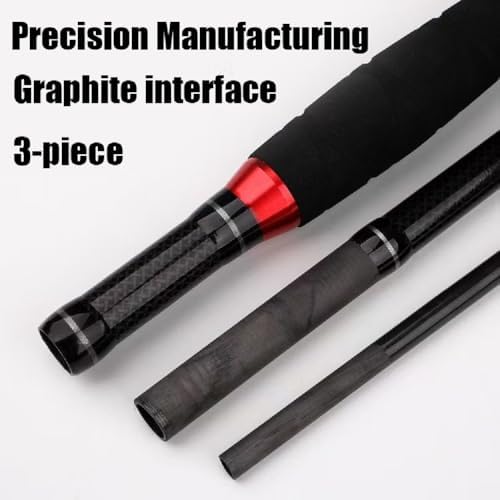 Portable Spinning Fishing Rod|Carbon Travel Surf Boat Rod|3PCS| 30-50LB| 70-250g| Guide Boat Rod | Saltwater Fishing Rod|Boat Jigging Trolling Fishing Rod|6'/ 7' | EVA Handle - Image 2